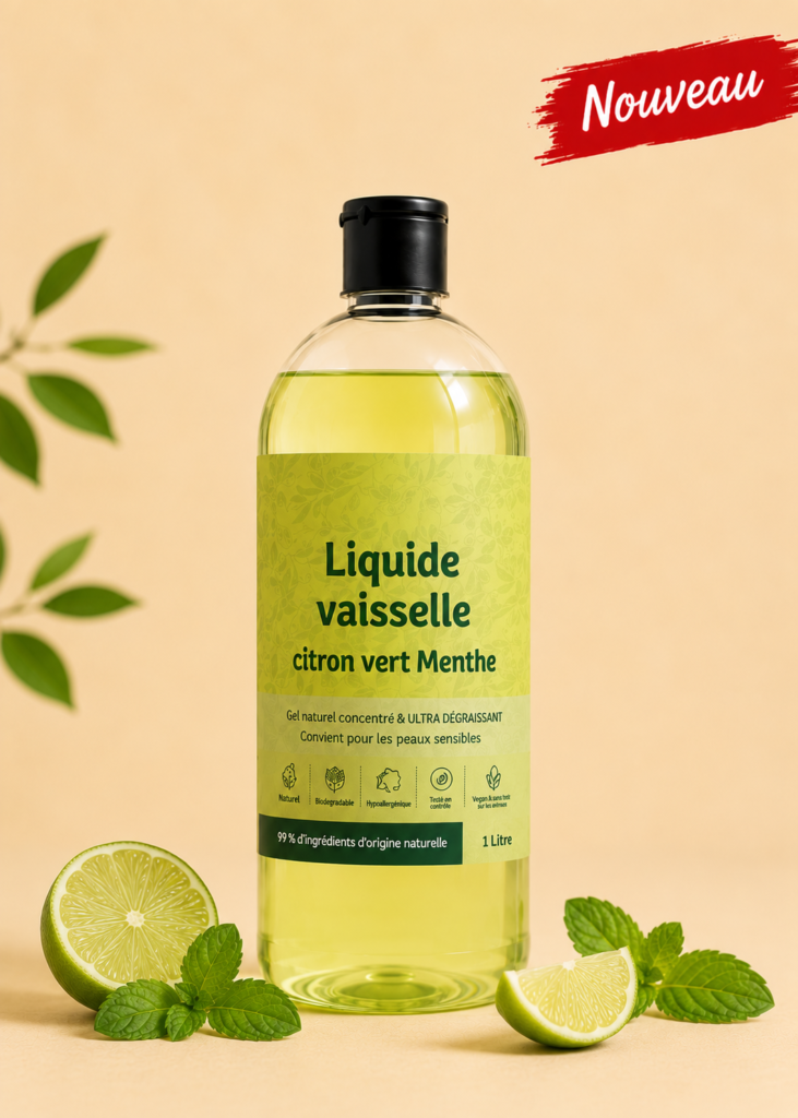 LIQUIDE VAISSELLE CITRON VERT MENTHE